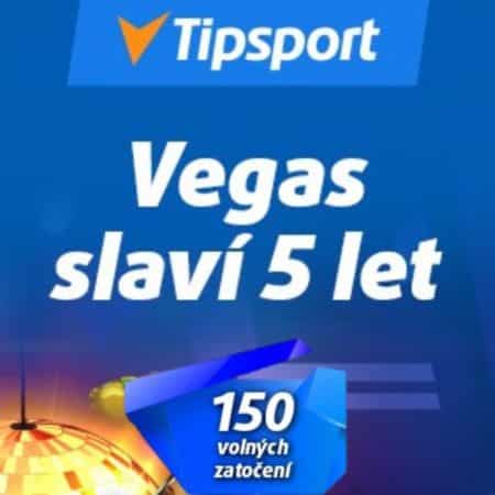 150 freespinů zdarma: Vegas slaví 5 let narozeniny [Tipsport]