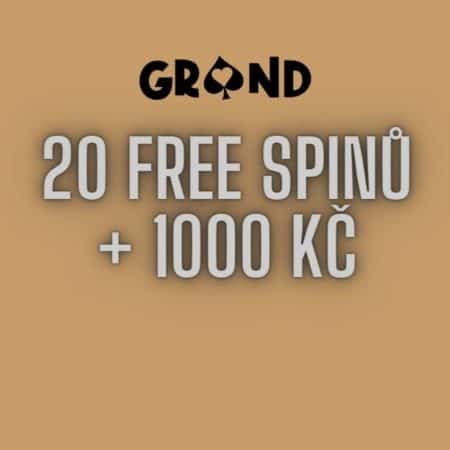 Získejte dnes extra 1000 Kč + 20 free spinů [Grandwin]