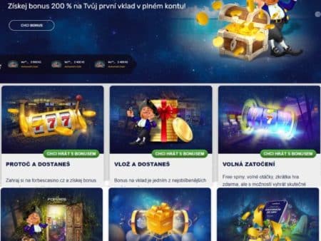 50000 Kč bonus za vklad+8 dalších bonusů [Forbes Casino]