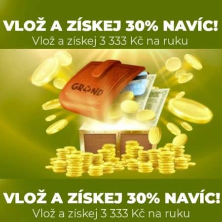 Získejte 60 free spinů + 3333 Kč navíc [Grandwin]