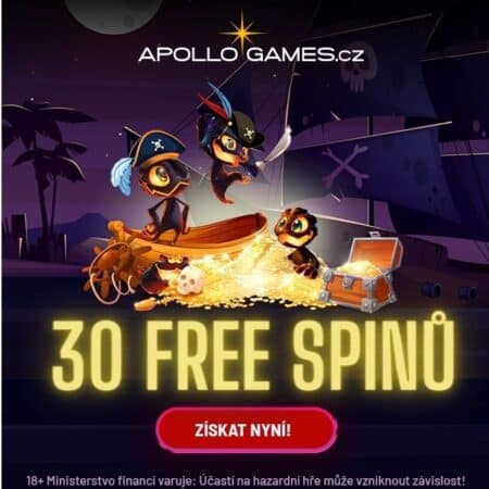 Dnes 30 free spinů za protočení 1000 Kč [Apollo Games Casino]