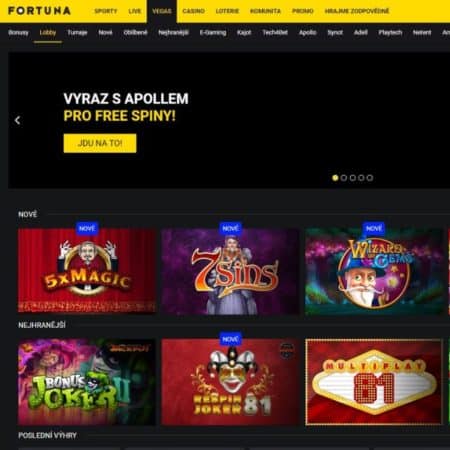 Fortuna Vegas: České online kasino [+50000 Kč]