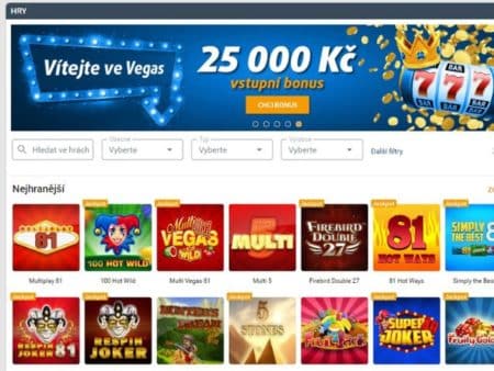 Tipsport Vegas: České online kasino [+25000 Kč]