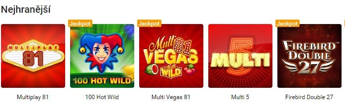 Tipsport Vegas nejlepší hry