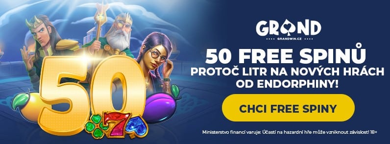 50 free spinů na hrách Endorphina v kasinu Grandwin