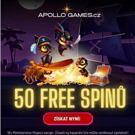 50 free spinů dnes za protočení 1000 Kč [Apollo Casino]