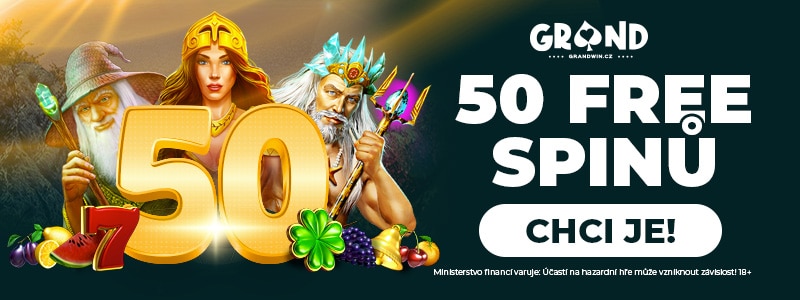 50 free spinů dnes v kasinu Grandwin na hrách od Amusnet