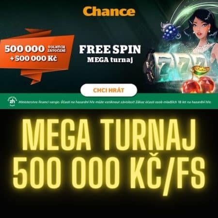 500 000 free spinů: MEGA turnaj právě teď [Chance]