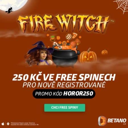 Halloween začíná: 50 free spinů v hodnotě 250 Kč zdarma [Betano]