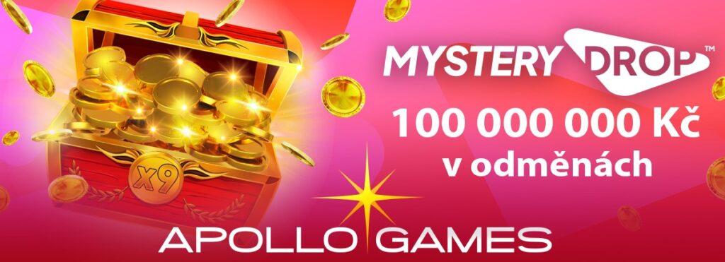 100 milionů Kč v mystery odměnách na Wazdan automatech v kasinu Apollo Games