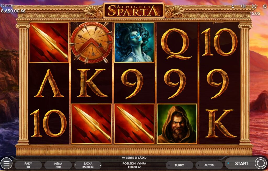 Almighty Sparta od Endorphina je výherní slot