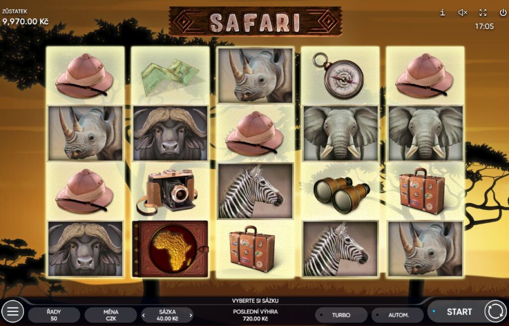 Online automat Safari od Endorphina