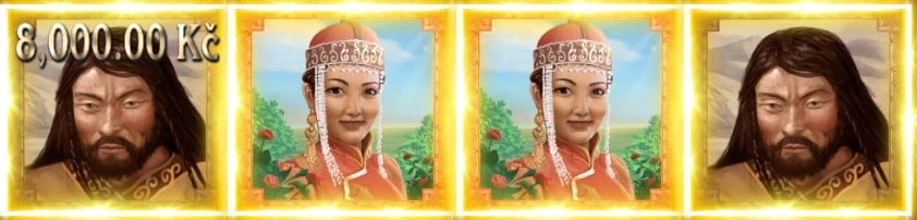 Výhra na automatu Mongol Treasures