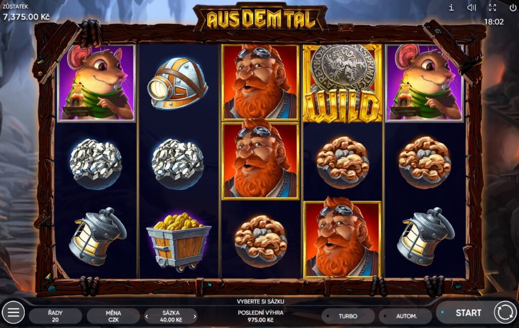 Endorphina a její výherní automat Aus Dem Tal