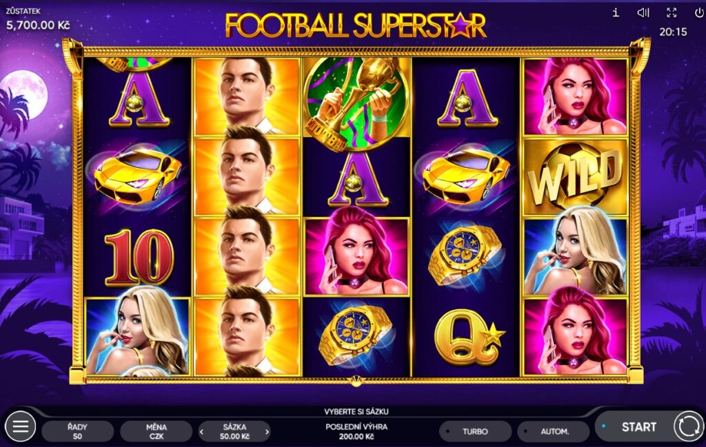 Výherní automat Footbal Superstar od Endorphina je špičkový
