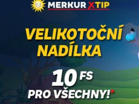 Pouze dnes 10 free spinů jen za přihlášení [MerkurXtip]