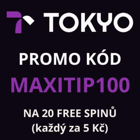 Tokyo promo kód MAXITIP100: Získejte 100 Kč ve free spinech