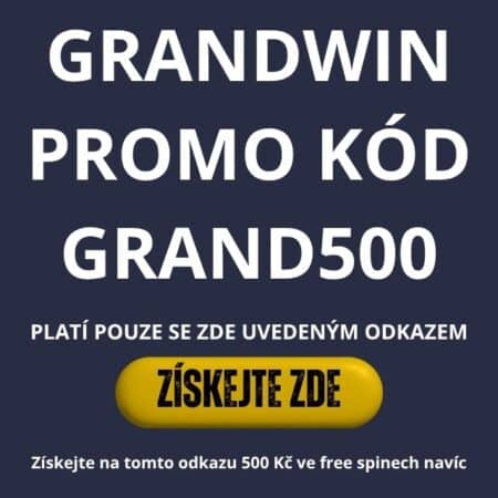 Grandwin promo kód Grand500 – získejte 500 Kč ve FS (odkaz uvnitř)